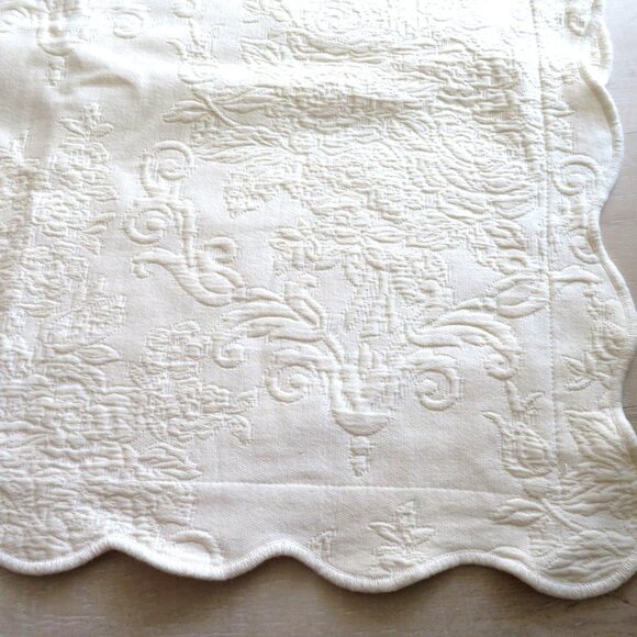 JCP Home Matelassé Quilted Pillow Shams 2 Standard Made in Portugal Pale Yellow - Picture 1 of 15